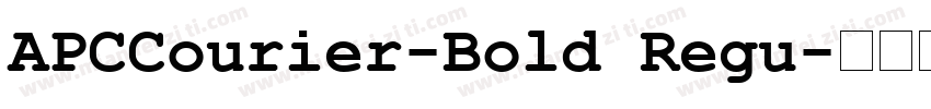 APCCourier-Bold Regu字体转换
